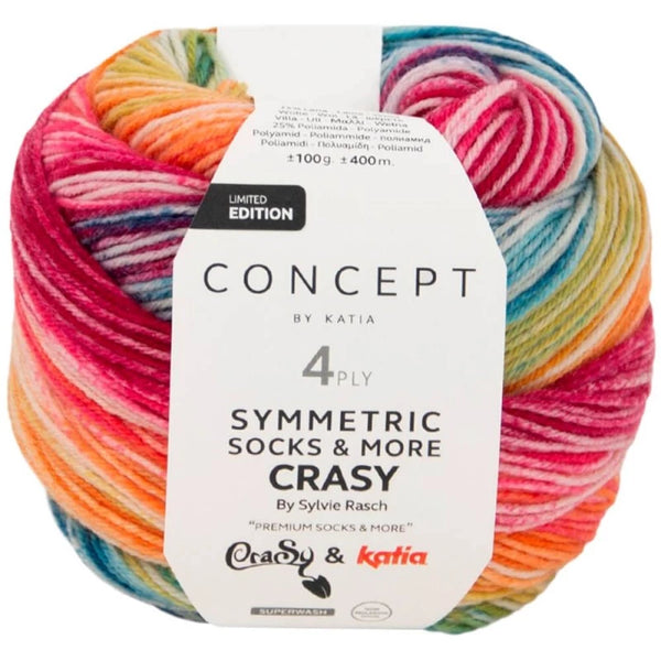 Katia - Symmetric Socks & More Crasy couleur 105 (prix pour 1 pelote)