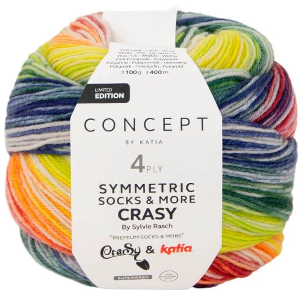 Katia - Symmetric Socks & More Crasy couleur 100 (prix pour 1 pelote)