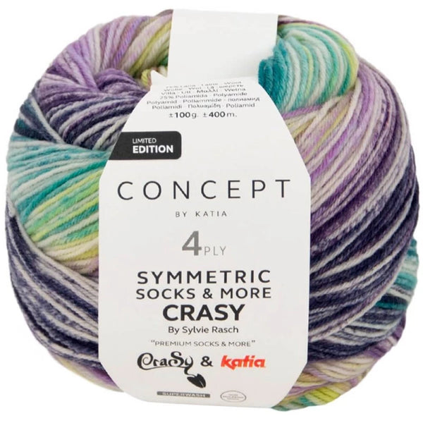Katia - Symmetric Socks & More Crasy couleur 101 (prix pour 1 pelote)