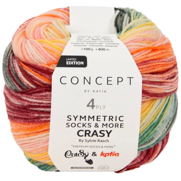 Katia - Symmetric Socks & More Crasy couleur 102 (prix pour 1 pelote)