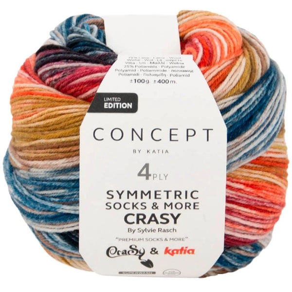 Katia - Symmetric Socks & More Crasy couleur 103 (prix pour 1 pelote)