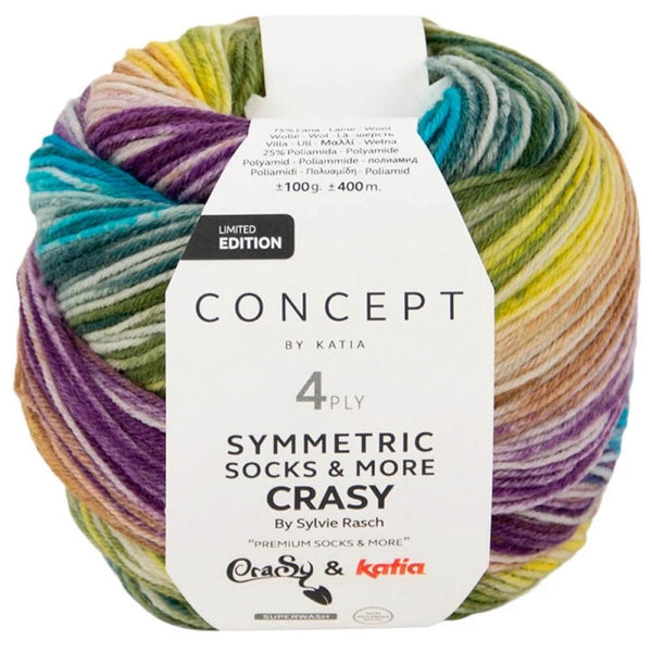 Katia - Symmetric Socks & More Crasy couleur 104 (prix pour 1 pelote)