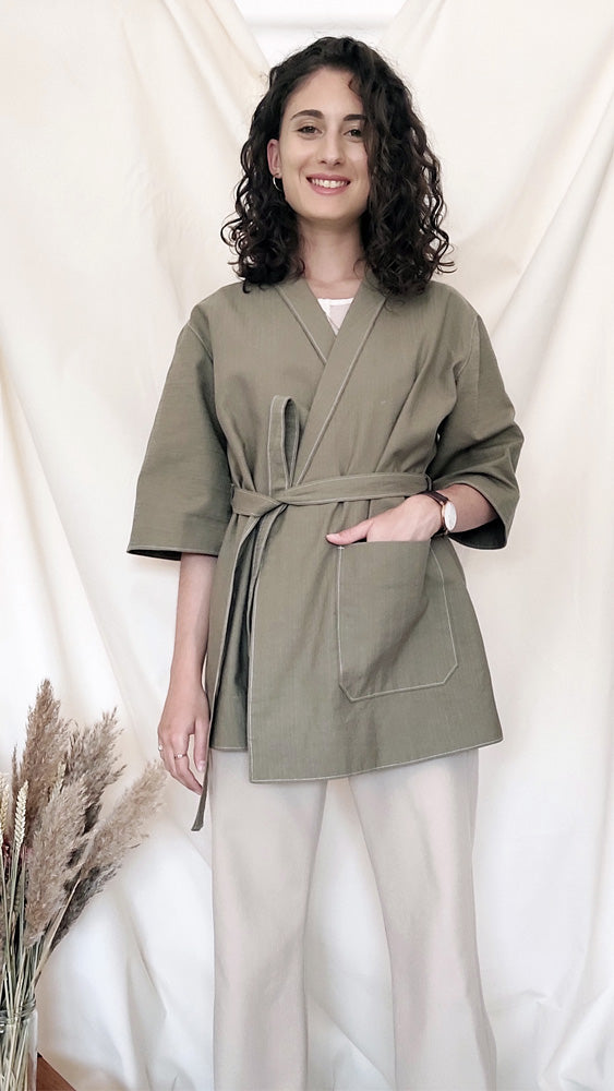 PDF - Patron digital de la veste kimono Kamelia de Modulab Studio du 32 au 44 (Fr)