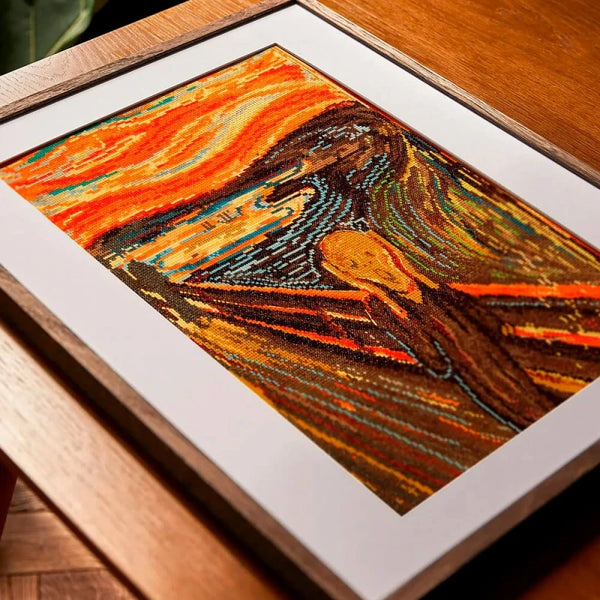 Kit à broder point de croix - Le cri - marque DMC (prix pour le kit)