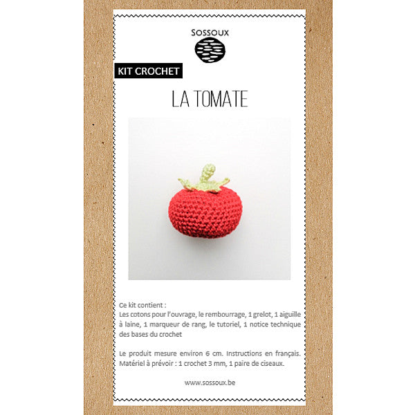 Kit ma dinette au crochet - la tomate (prix pour le set)