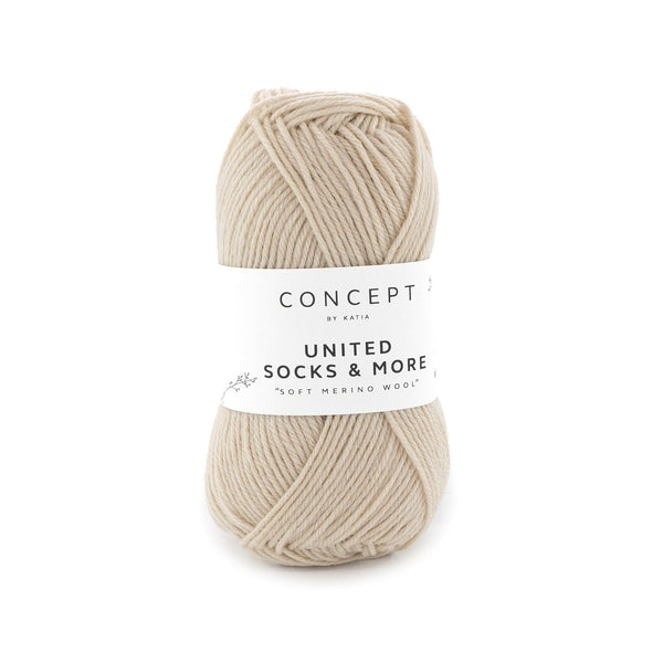 Katia - united Socks and more - couleur 100 (prix pour 1 pelote)