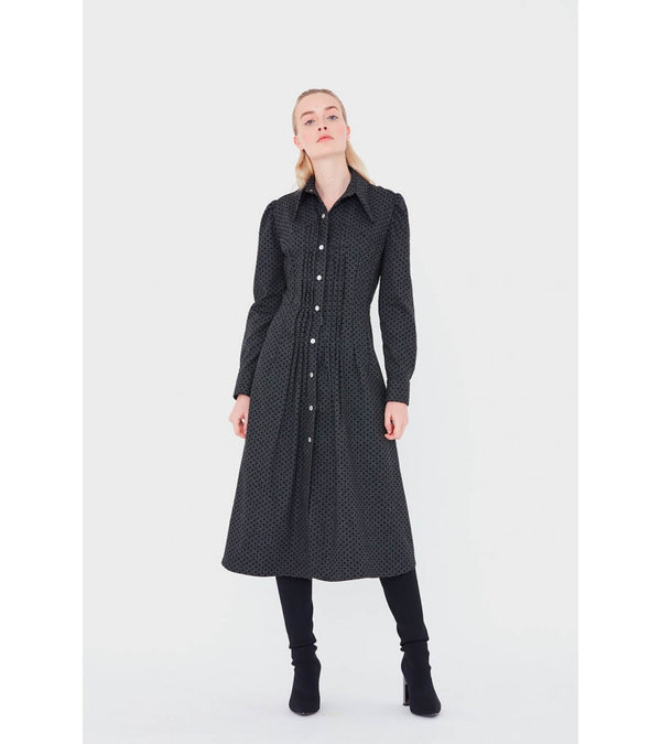 PDF - Patron digital - Le 607 Chemise/robe à plis devant avec empiècements de DP Studio du 36 au 48 (fr)