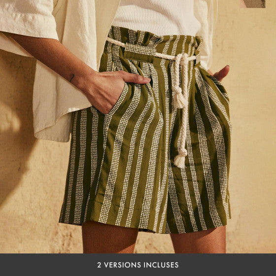 Patron pantalon et short de Atelier Brunette du XS au XL (FR et Angl)