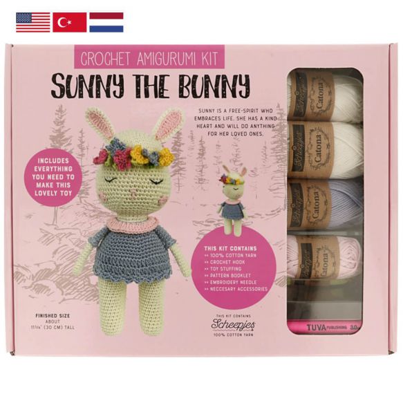 Kit Amigurumi Sunny the bunny - marque Scheepjes (prix pour le set complet)