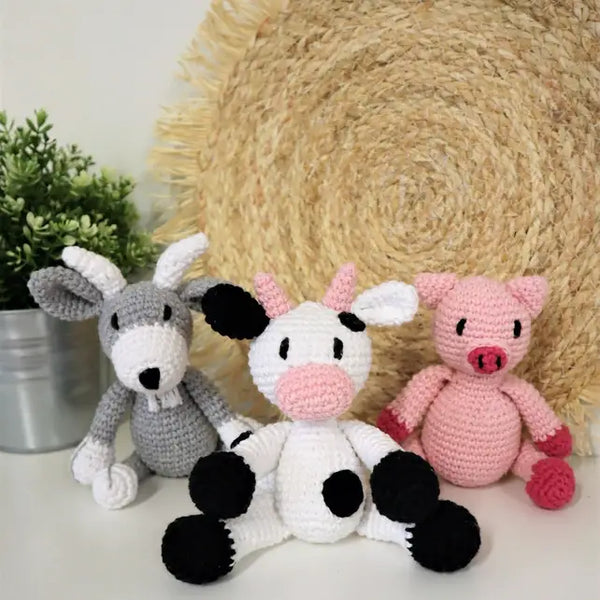 Kit crochet - set farm friends- marque Hoooked (prix pour le set)