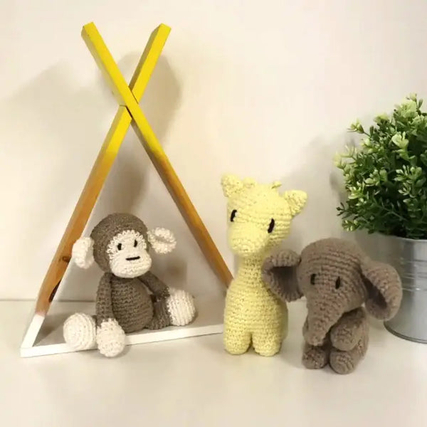 Kit crochet - set jungle friends- marque Hoooked (prix pour le set)