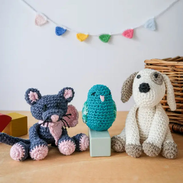Kit crochet - set pet friends- marque Hoooked (prix pour le set)