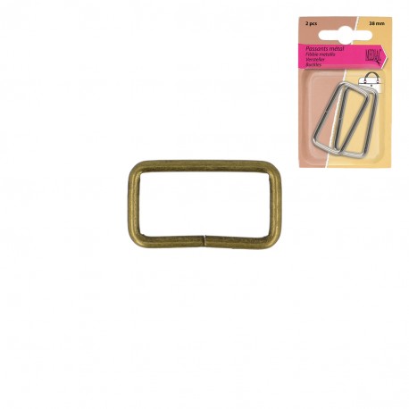 Passant métal - bronze - 38mm (prix set de 2 passants)