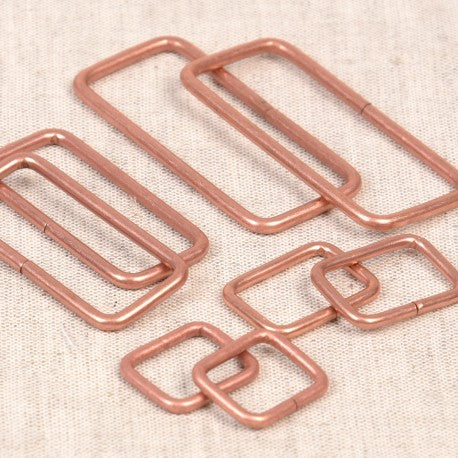 Passant métal - or rose - 38mm (prix set de 2 passants)