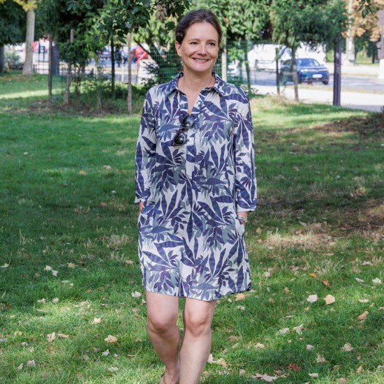 PDF - Patron  digital de la robe/chemisier Anggun de Coralie Bijasson du 34 au 56 (fr/angl)