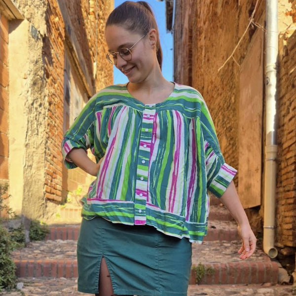 PDF - Patron digital de la blouse Florance de TOSCAminni du 34 au 50 (fr)