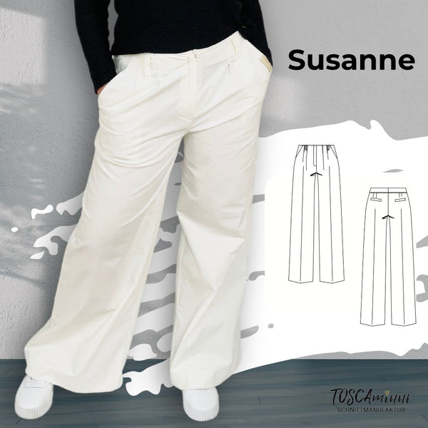 PDF - Patron digital du pantalon Susanne de TOSCAminni du 34 au 54 (fr)