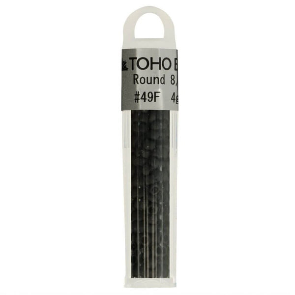Perles de verre de marque japonaise Toho  couleur B-49F noir mat (prix pour le tube de 4g)
