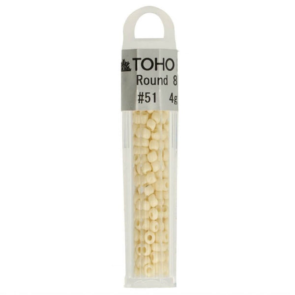 Perles de verre de marque japonaise Toho  couleur B-51 coquille (prix pour le tube de 4g)