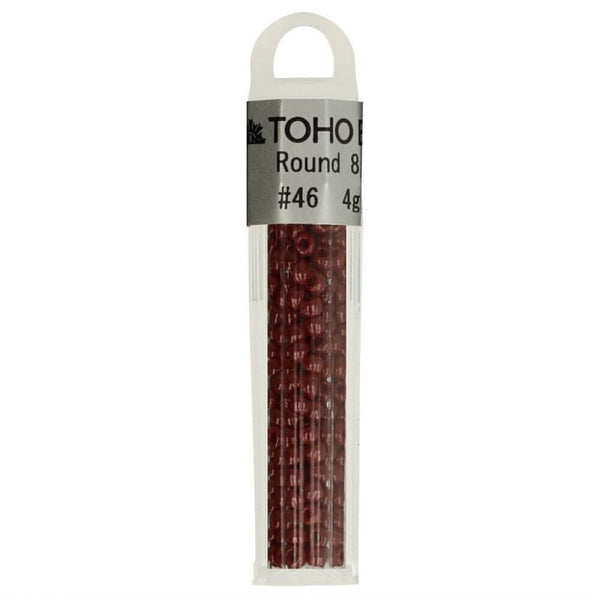 Perles de verre de marque japonaise Toho  couleur B-46 chocolat (prix pour le tube de 4g)