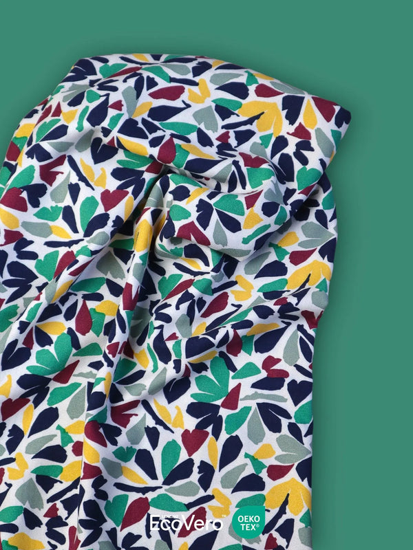Crêpe de viscose " Petra green" Eco-Vero de Mind the maker (Prix pour 10cm)