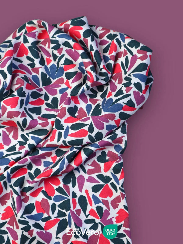 Crêpe de viscose " Petra pink" Eco-Vero de Mind the maker (Prix pour 10cm)