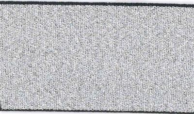 Elastique en lurex 30mm - noir argent (prix pour 50cm)