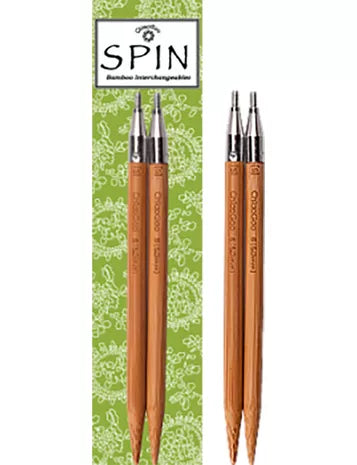 Pointes d'aiguilles circulaires interchangeables Spin bamboo de marque Chiaogoo (prix pour la paire)