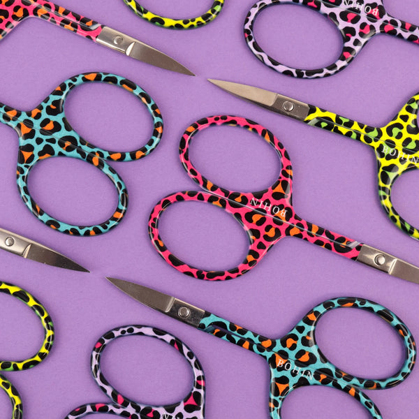 Ciseaux de broderie collection Pop léopard de marque Bohin - 9cm (vendu à la pièce)