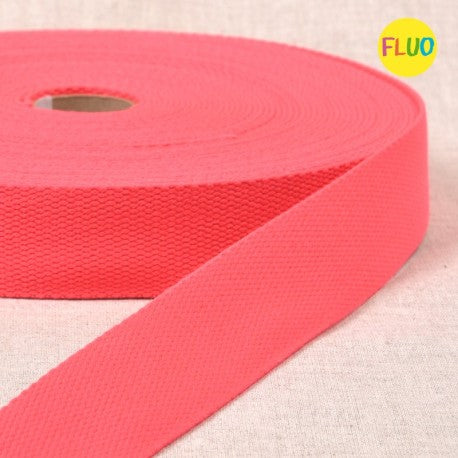 Sangles rose fluo de 30mm -  (Prix pour 50cm)