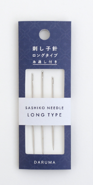 Aiguilles Sashiko longues de marque Daruma (prix pour le set de 3 aiguilles)