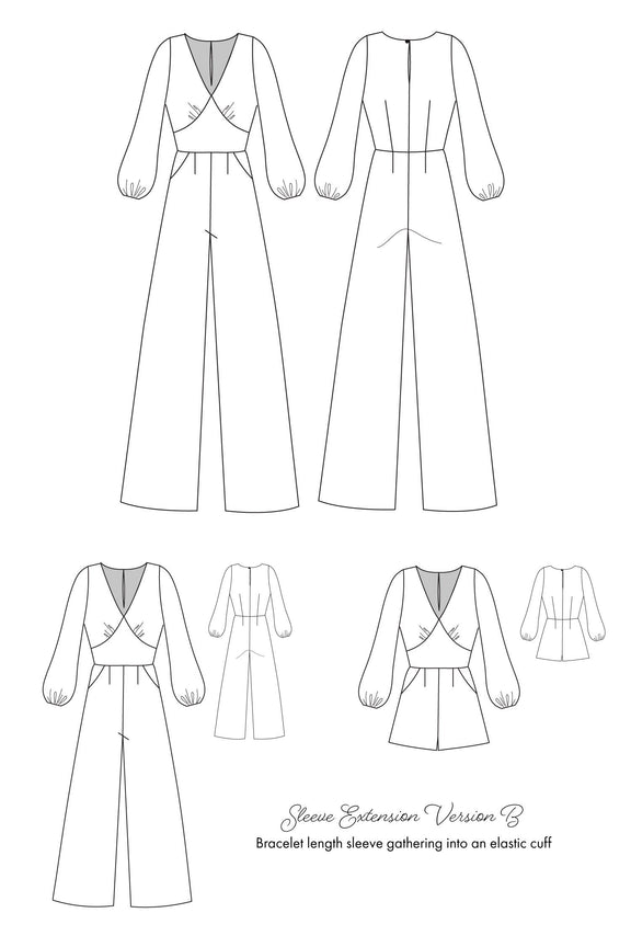 PDF -Sewing Pattern digital : Springe jumpsuit sleeves extension - Sew ...