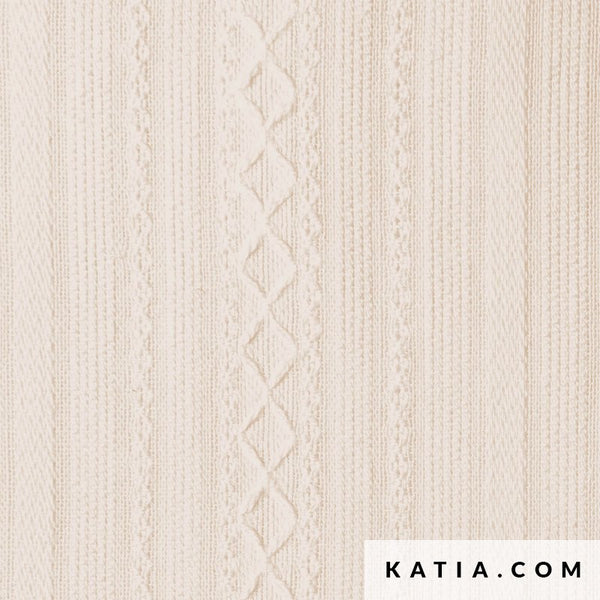 Voile de coton brodé écru (prix pour 10cm)