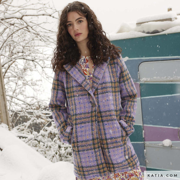 Tweed tons mauves (prix pour 10cm)