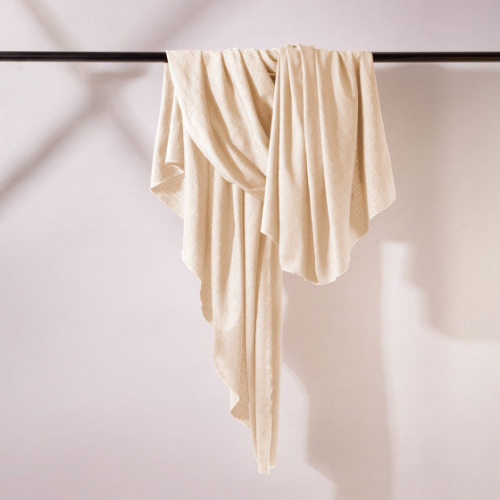 Tissus coton/viscose - Flake Off white - Atelier Brunette  (prix pour 10cm)