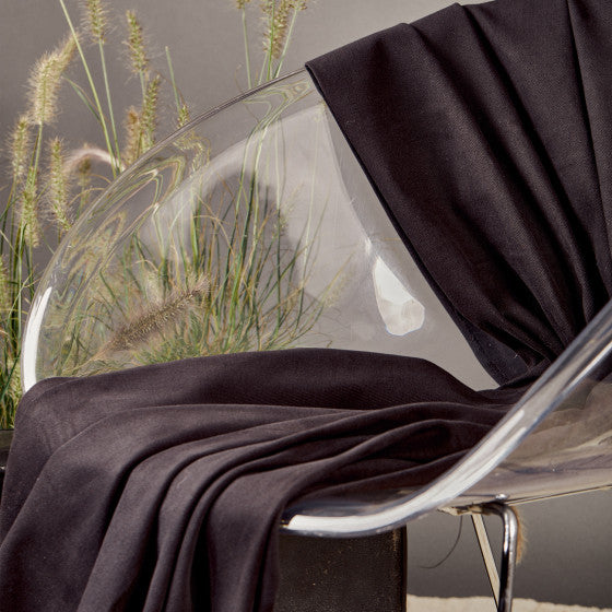 Coupon de 34cm de Gabardine Atelier Brunette - Black