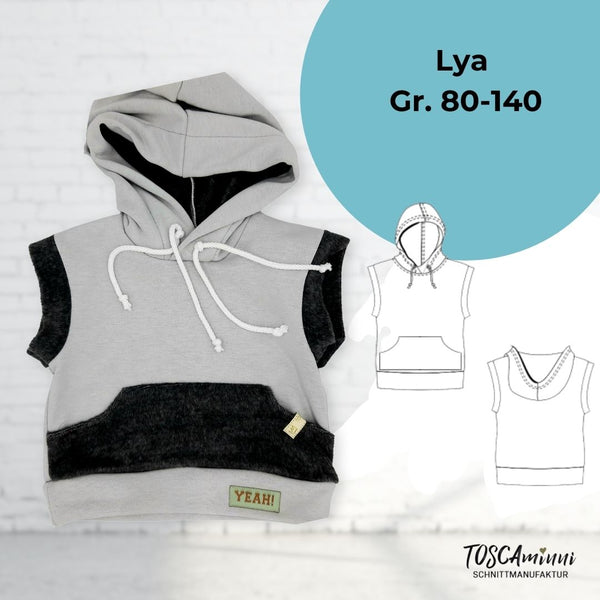 PDF - Patron digital du sweat Lya Minni de TOSCAminni du 80 au 158 (fr)
