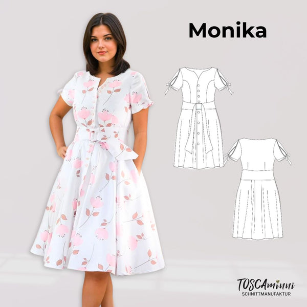 PDF - Patron digital de la robe Monika de TOSCAminni du 34 au 54 (fr)