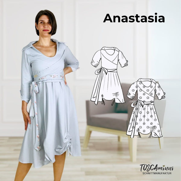 PDF - Patron digital de la robe Anastasia de TOSCAminni du 34 au 54 (fr)