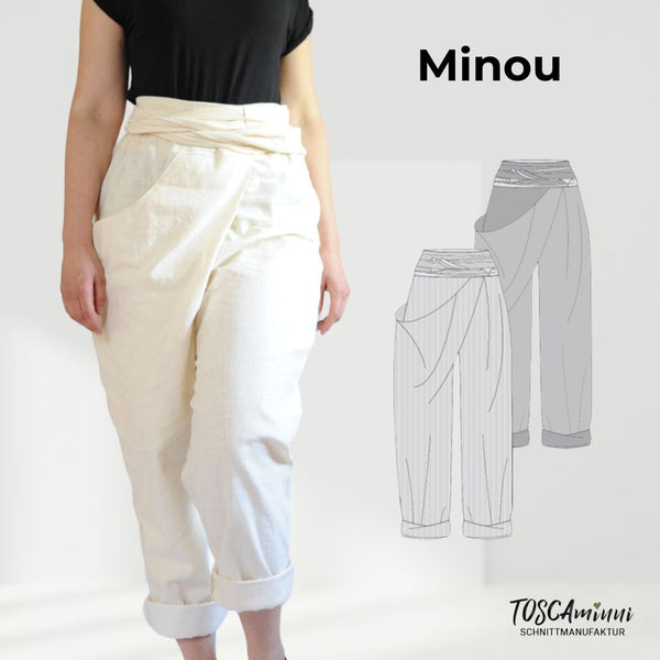 PDF - Patron digital du pantalon Minou de TOSCAminni du 34 au 46 (fr)