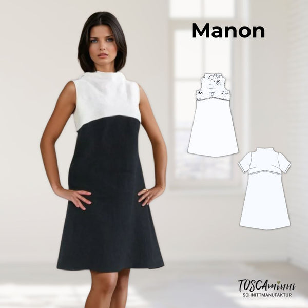 PDF - Patron digital de la robe Manon de TOSCAminni du 34 au 54 (fr)