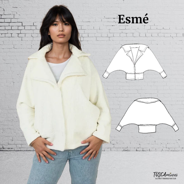 PDF - Patron digital de la veste Esme de TOSCAminni du 34 au 54 (fr)