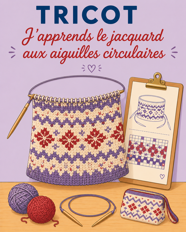 Breien – Ik leer jacquard breien met rondbreinaalden