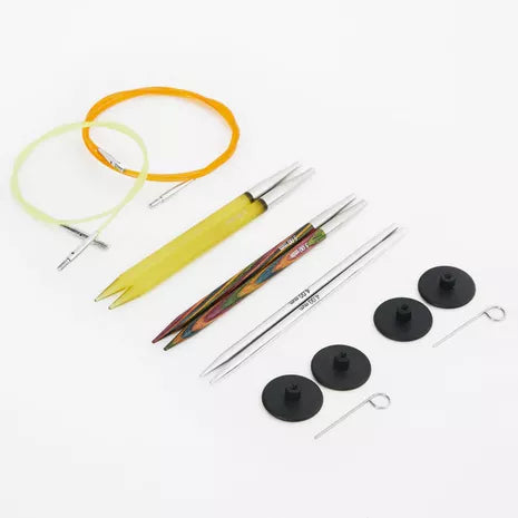 Set d'aiguilles circulaires interchangeables - Comby sampler set 1 de marque knit Pro (prix pour le set)