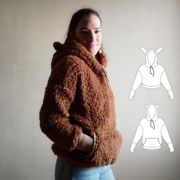 PDF - Patron digital du sweat shirt Nougapin de Comme une fleur du 32 au 60 (Fr)