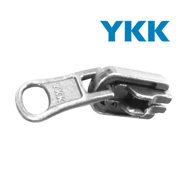 Curseurs réversibles pour zip métal 5mm - YKK argenté (prix pour 1 curseur)