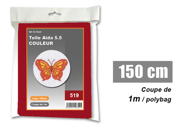 Coupon de toile aïda - 5,5pts/cm - 1m sur 1,5m (prix pour le coupon)