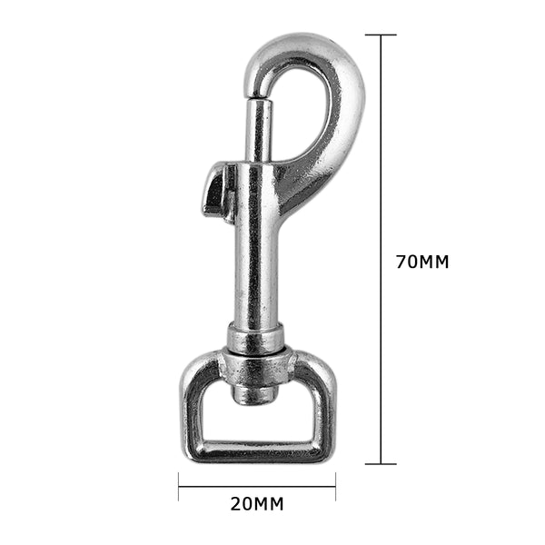 Mousquetons 70mm avec passant de 20mm  (prix à la pièce)