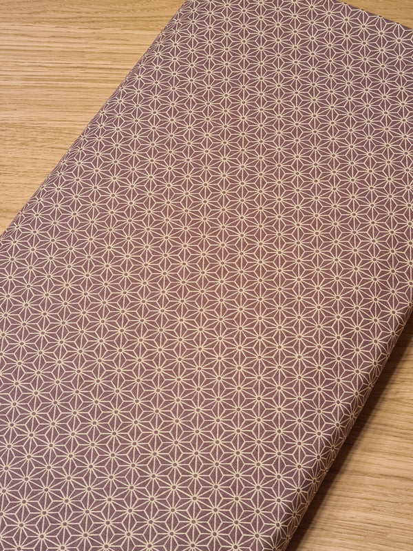 Tissu Asanoha / Etoiles lilas (prix pour 10cm)