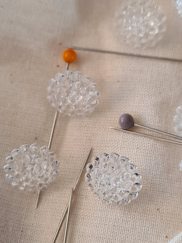 Boutons transparents 10mm - petites grappes (prix à la pièce)